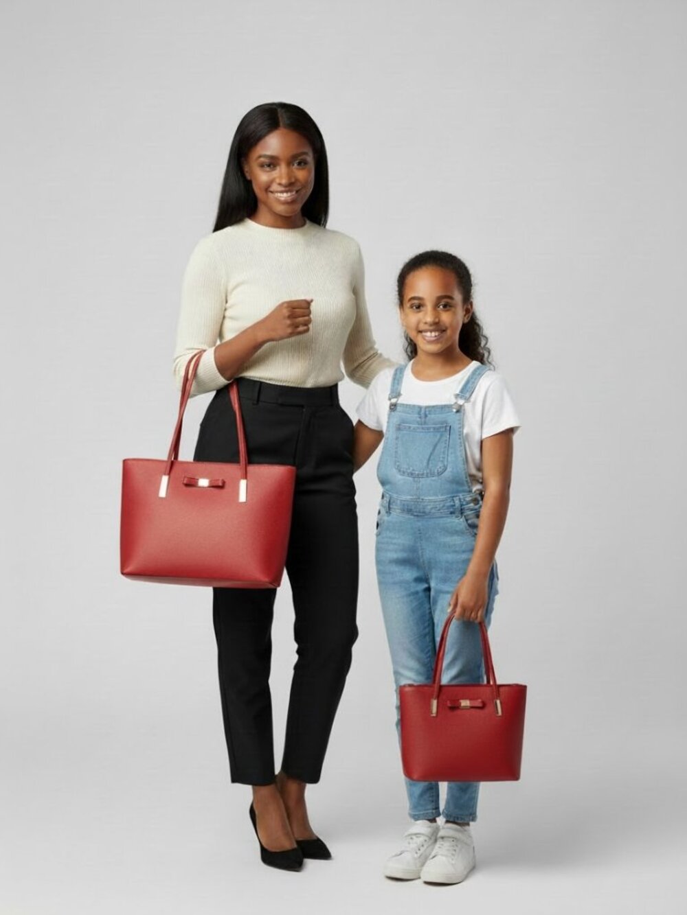 Mother's Day Special Darlings Mommy & Me 2 in 1 Leather Tote Bags